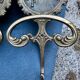 2 vintage brass coat hooks