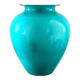 Vase vintage italien en verre turquoise