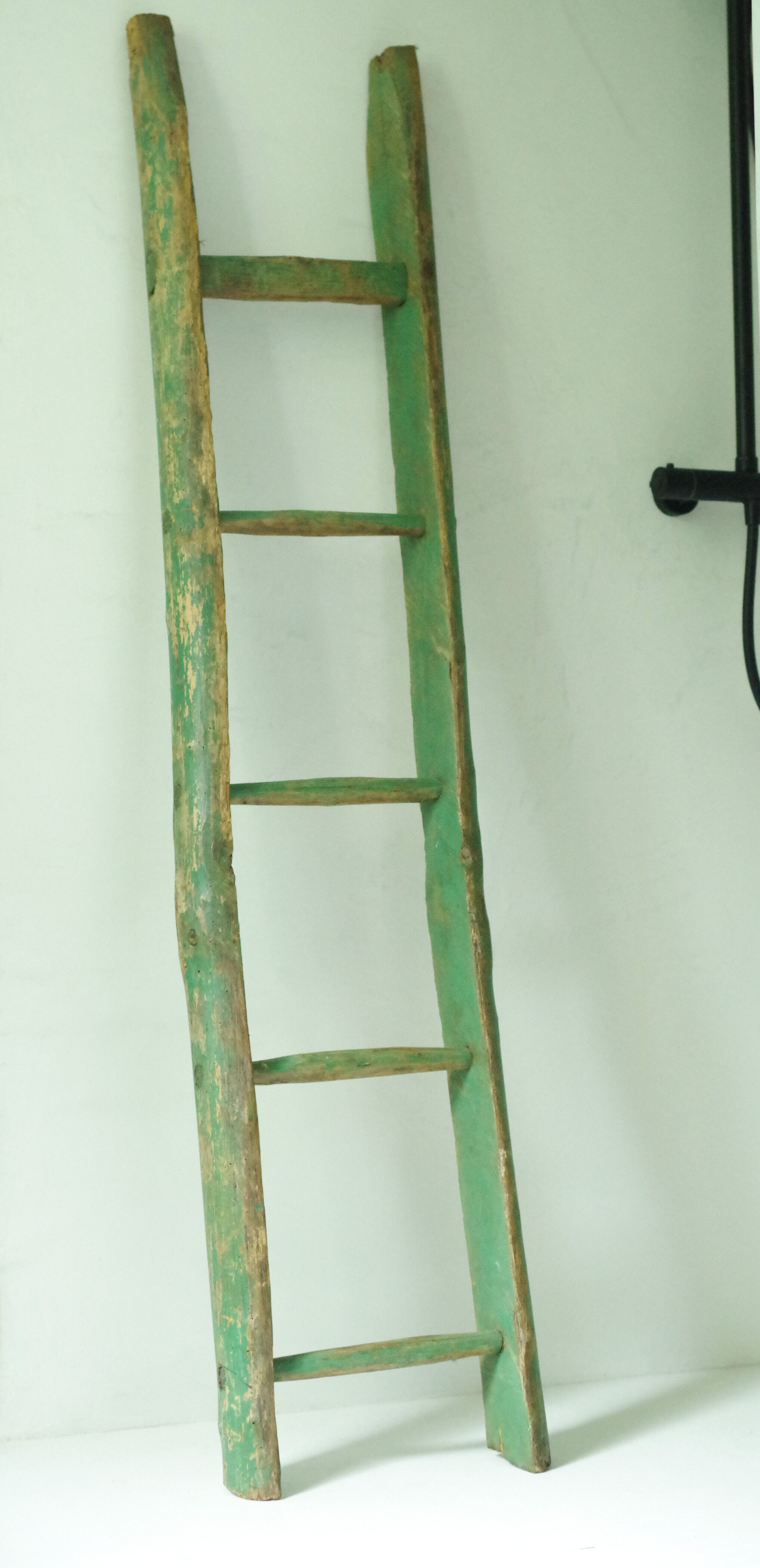 Old wooden farm scale - green color