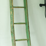 Old wooden farm scale - green color