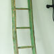 Old wooden farm scale - green color