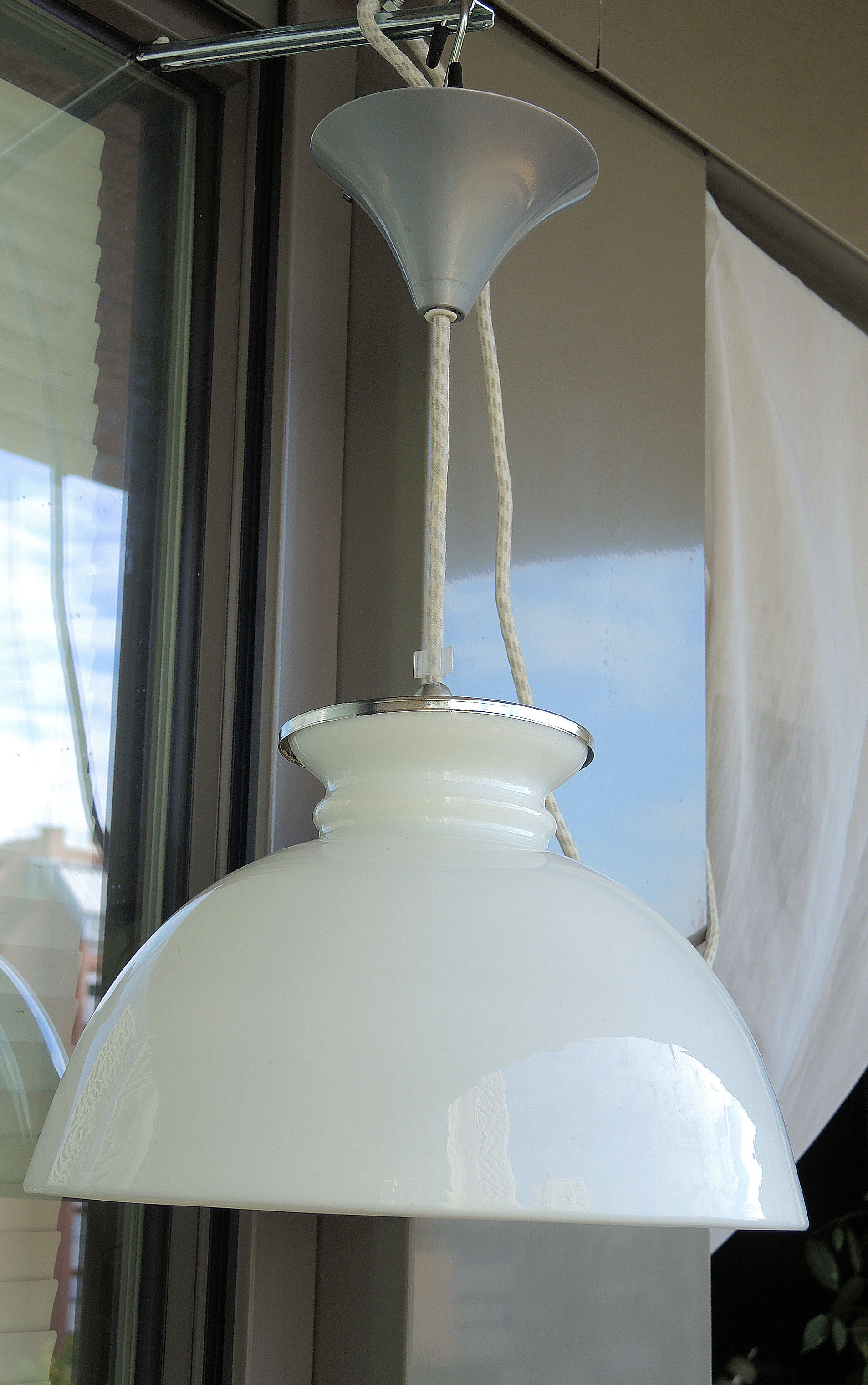 Hanging lamp opaline white 30