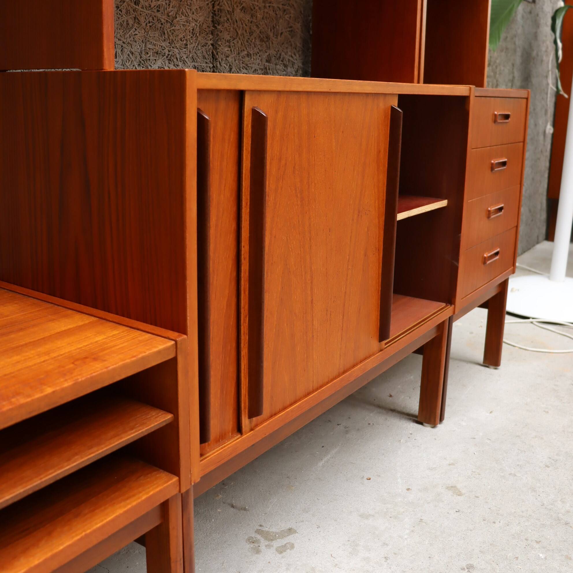 Bibliothèque scandinave modulable années 60