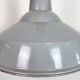 Large Industrial British Grey Enamel Factory Pendant Lamp from Benjamin, 19