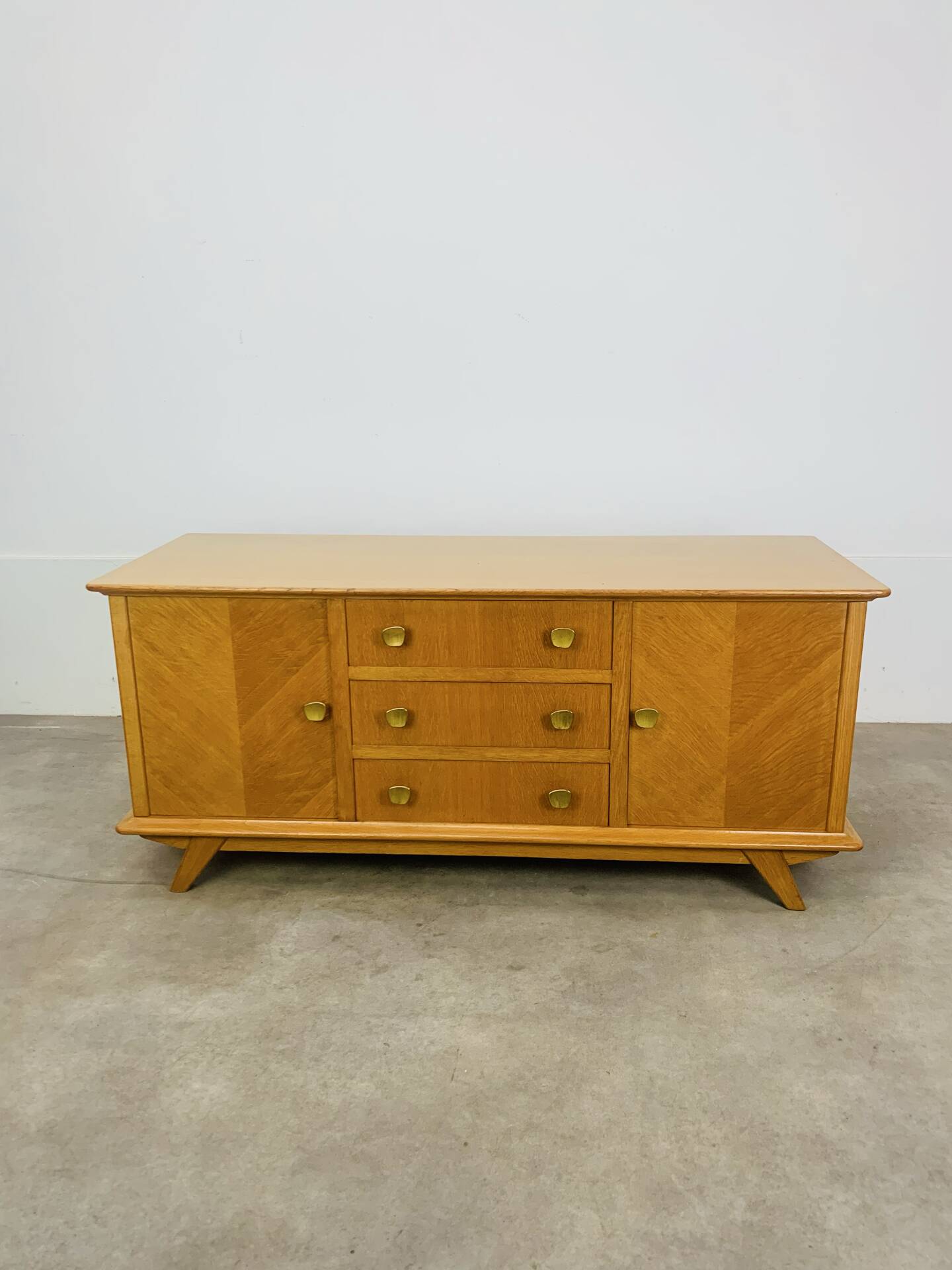 Enfilade en chêne blond, années 50, vintage 