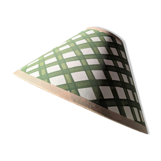 Green gingham lampshade