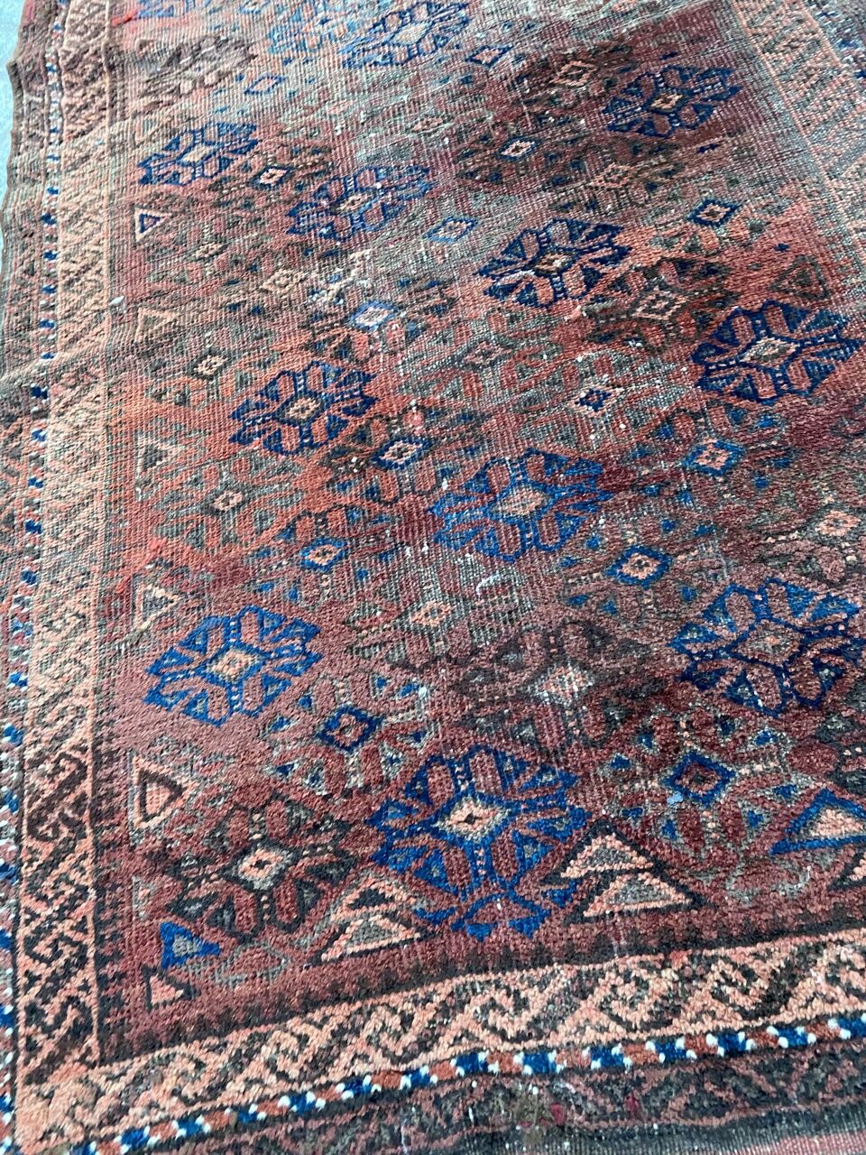 Old carpet Afghan Belutch 85x136 cm