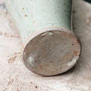 Glazed stoneware vase, signed, oxblood