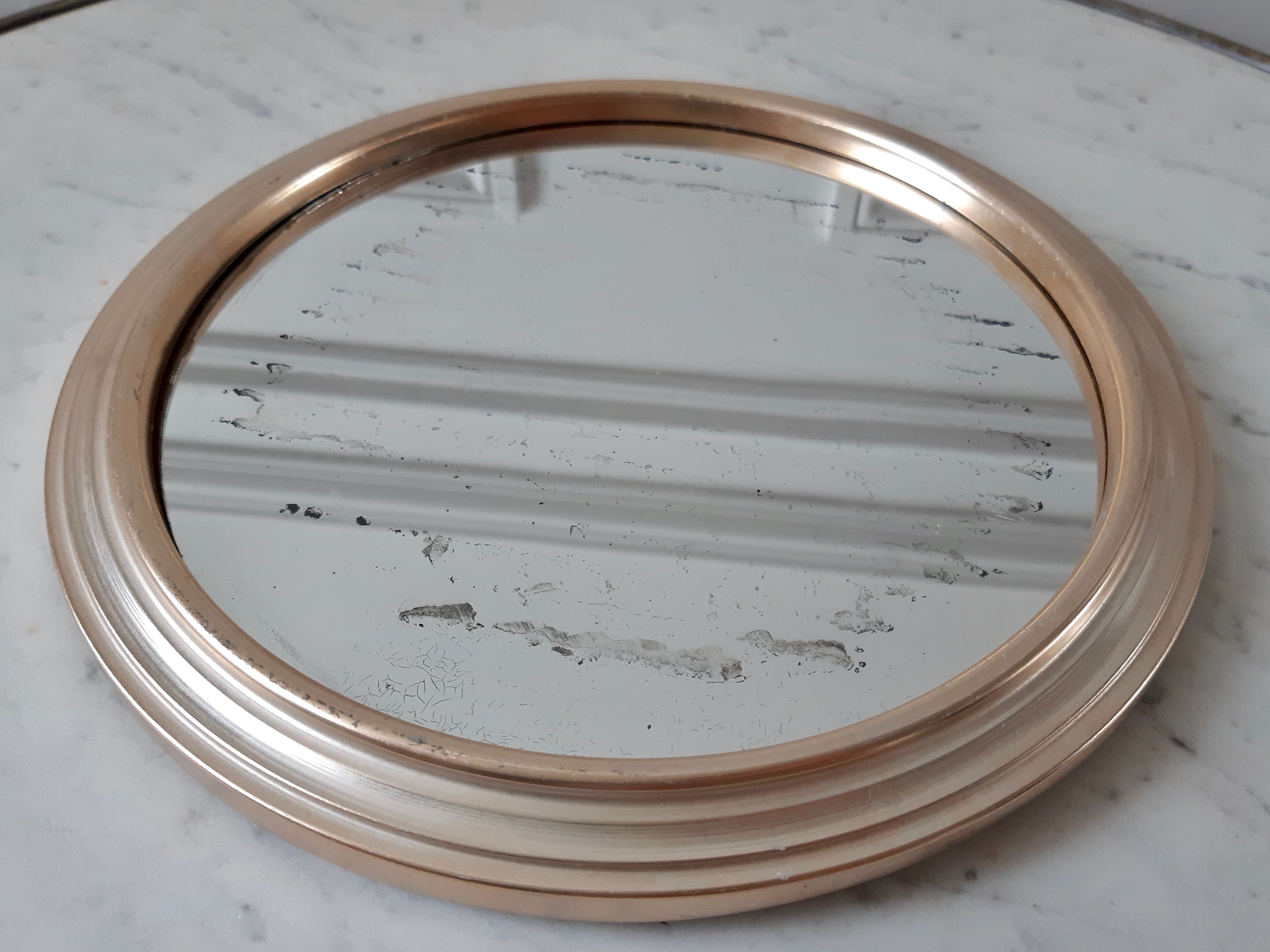 Silver/gold brass mirror top