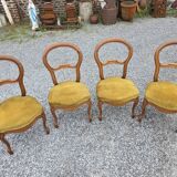 4 chaises style Louis Philippe en noyer
