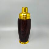 1970s Gorgeous Cocktail Shaker With Ice Bucket by Aldo Tura. Made in Italy