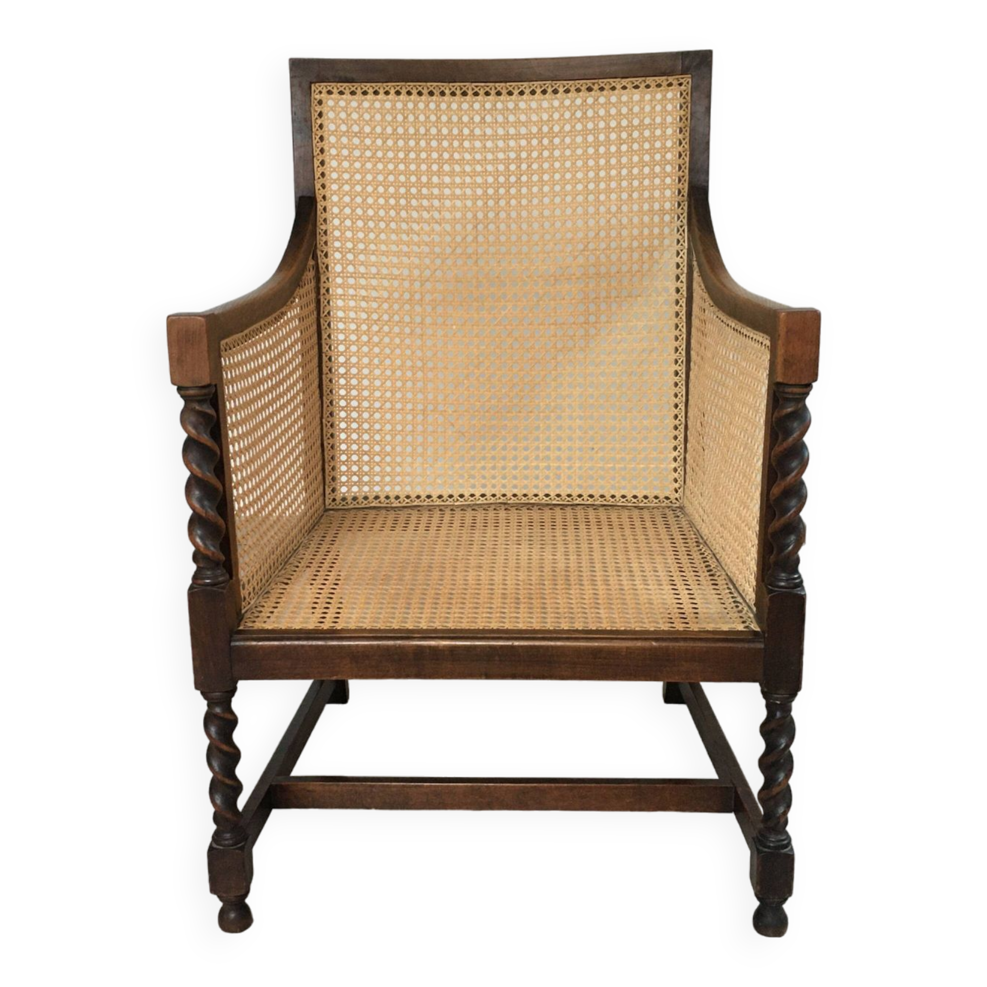 1950s cane armchair
