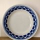 Vintage sublime white and blue hollow dish Badonviller earthenware