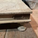 Vintage raw wood Indian coffee table