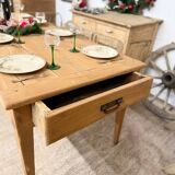 table de ferme Ancienne 2 tiroirs