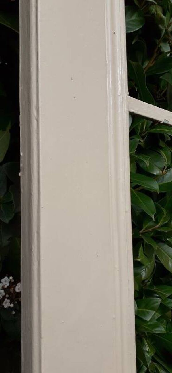 Porte vitrée communication h221,5x90cm ancienne 4 carreaux sans vitrage intérieure