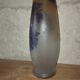 Vase Art nouveau en verre gravé à l’acide, décor vigne, signé Prios