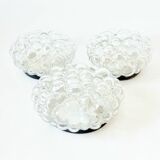 Set of 3 Mid-Century Glass Ceiling Light & 2 Wall Lights by H.Tynell, 1960s