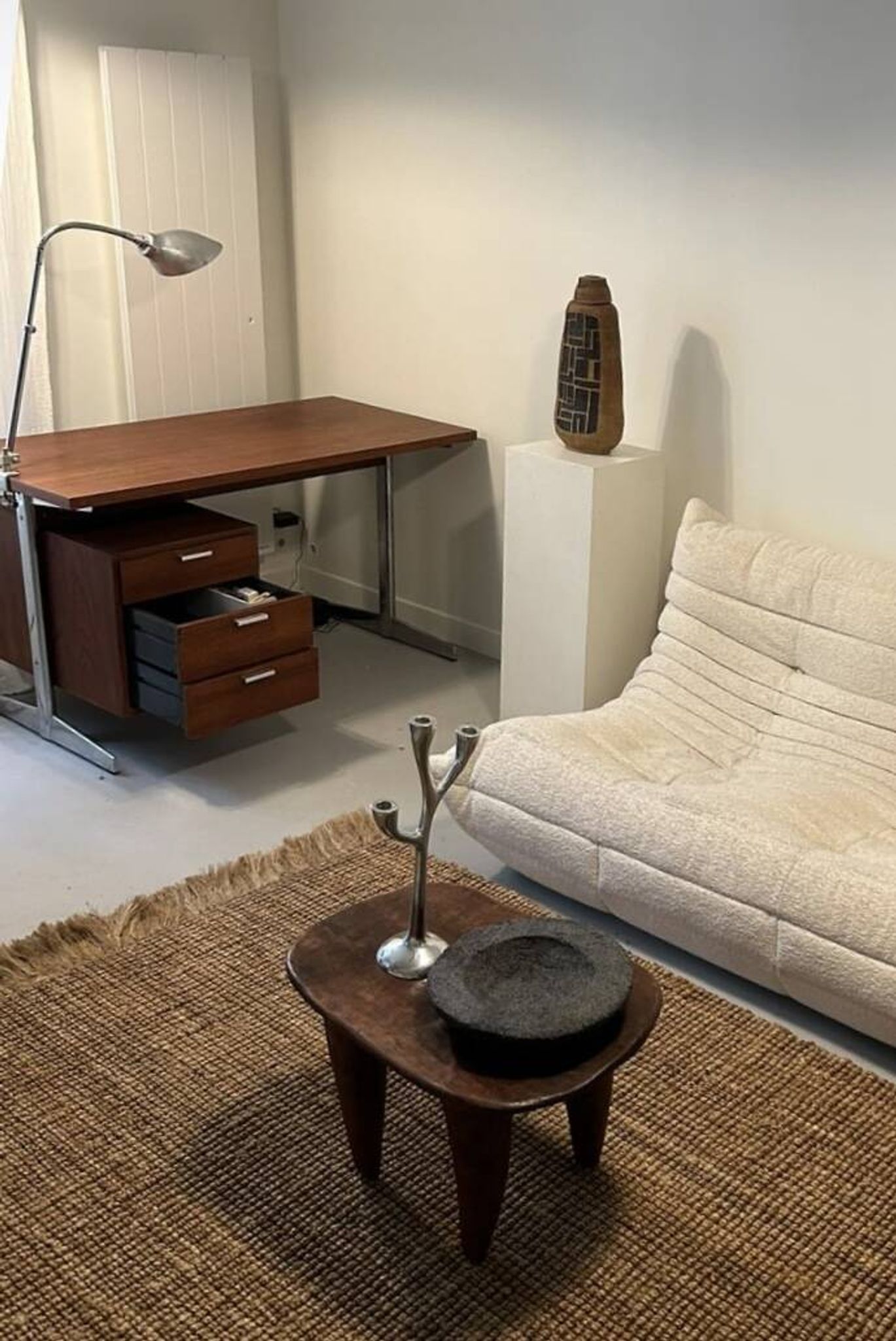 Scandinavian desk in wood and metal by Cees Braakman - Pastoe, design 1970