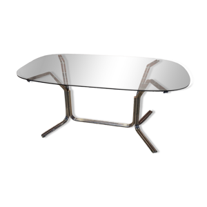 Table haute avec plateau - verre