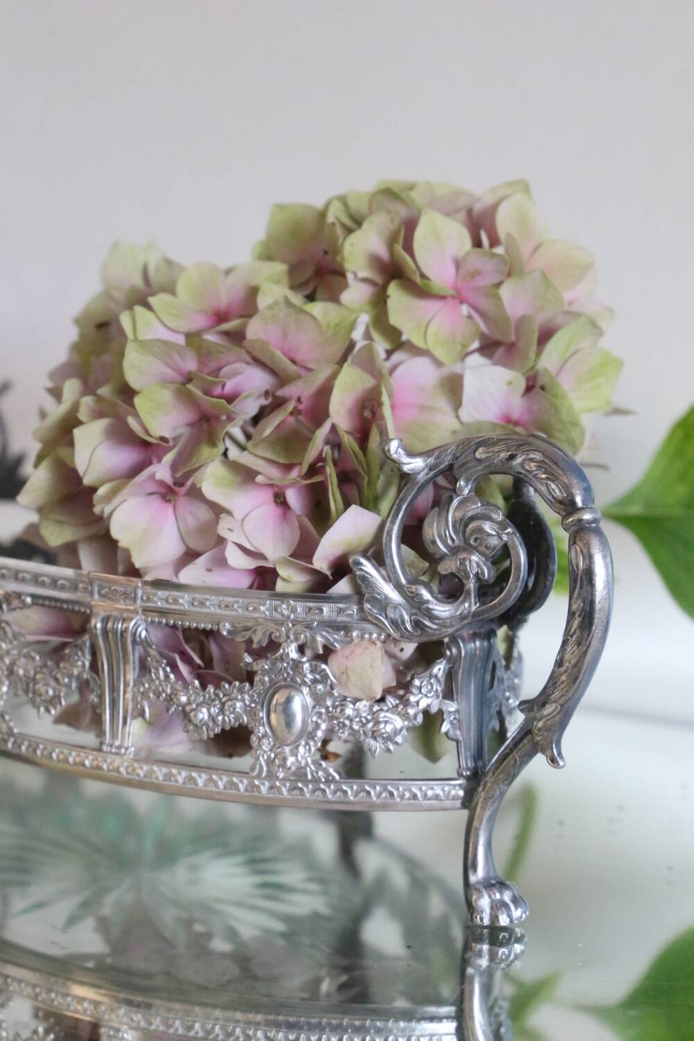 English silver table centerpiece