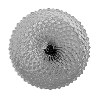 Vintage diamond-tipped glass wall lamp/ceiling lamp