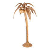 Lampadaire « palmier/cocotier » en rotin