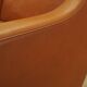 Fauteuil orange, design danois, années 1970, fabriqué au Danemark