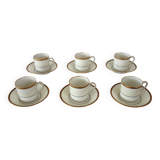 6 Robert Haviland Mocha Cups 1930s