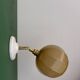 Vintage yellow glass globe wall light