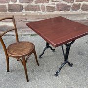 Parisian cast iron bistro table Mid-century French Paris café Montmartre bistro table 80s