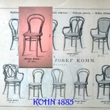 Bistrot chair KOHN N°30 1/2 seated Star, circa 1885