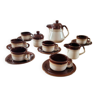 Glazed stoneware coffee service