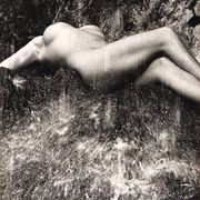 Photography, Lucien Clergue “naked woman under the waterfall”, silver print signed and dated