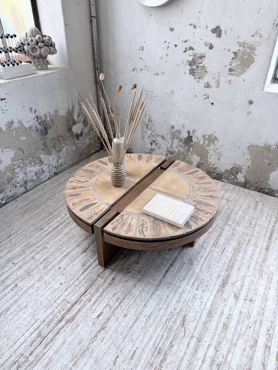 Table basse Roger Capron « grain de café »