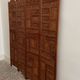 Vintage Asian carved teak screen — mid-20th century