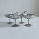 Set of four 18/10 stainless steel ice cream cups