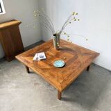 1940s inlaid oak coffee table