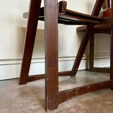 Dark wood folding chair