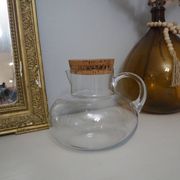 Carafe ronde en verre avec bouchon en liège