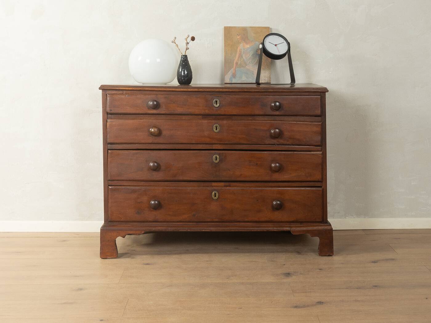 Commode en lin de l'ère victorienne vers 1840, vintage