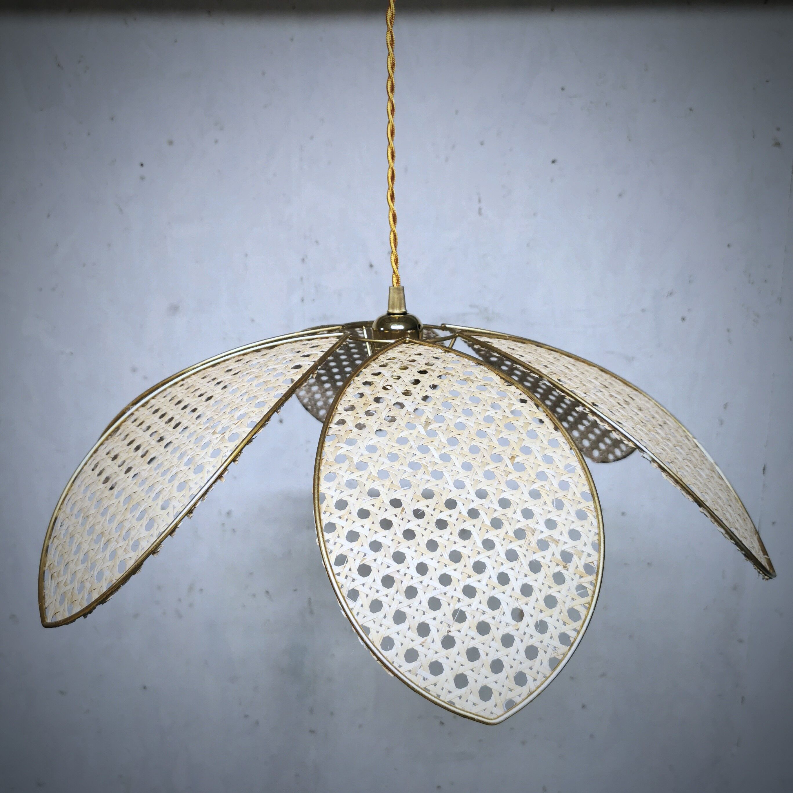 Flower suspension 6 petals in cannage