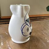 Pichet en céramique, décor marin mid century