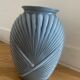 Vase  art déco en verre gris Anchor Hocking