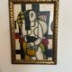 Peinture de style cubiste – Signature – Huile avec ornement et cadre de