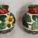 Pair of ceramic vase signed Italy 1954 b, vintage, decoration, flower