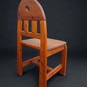 Dining Set of 5 Chairs and Table in Solid Wood - Brutalist, Wabi-Sabi, Japandi Style