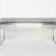 Desk stainless steel brushed gray smoked glass by Patrice Maffei for Kappa 1970