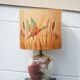 Ceramic lamp with lampshade, large table lamp, gray tones and oxblood ceramic lamp, dice
