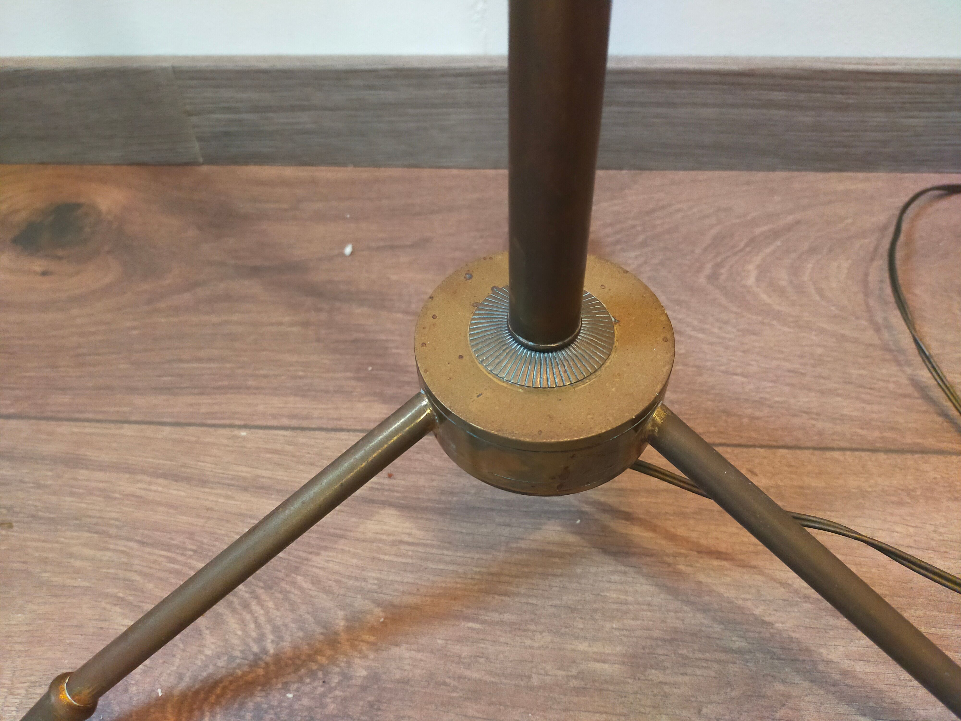 Lampadaire vintage en laiton